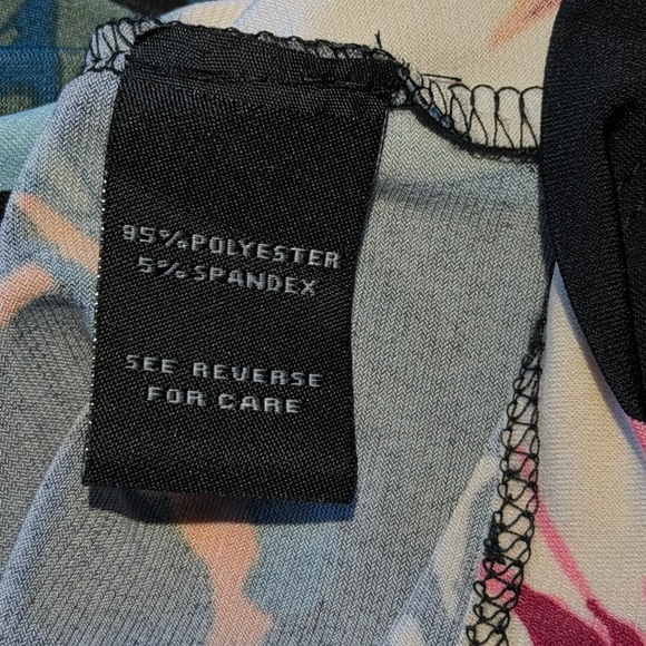 Prelude Floral Bell Sleeve Bling Rhinestone Embellished Stretch Knit Blouse Sz L - Picture 11 of 11